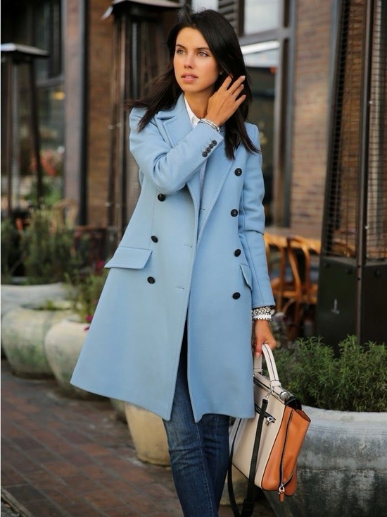 J. Crew Jackets & Blazers - J CREW Majesty Blue Double Breasted Wool Blend Coat NEW Size 6